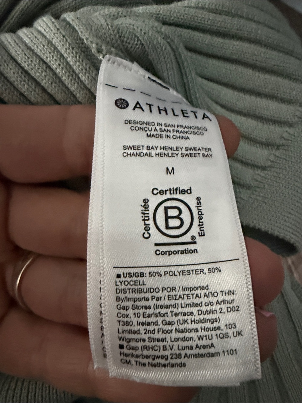 Athleta Women's Sweet Bay Henley Ribbed Button Down Shirt - Picture 11 of 11